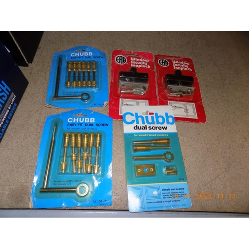 378 - 5 Assorted Window Lock Packs. Inc Chubb