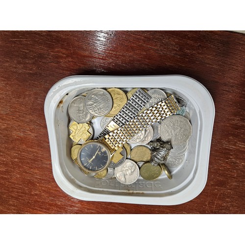 566 - Selection of Coins and Watch etc