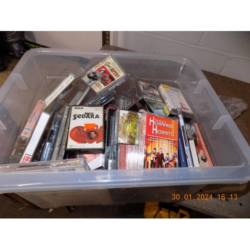 135 - Box of CDs and Cassette Tapes