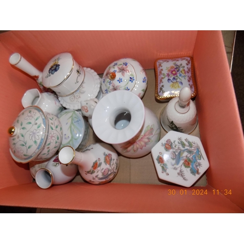 32 - Box of Mixed Pottery. Inc Wedgewood, Aynsley and Denby