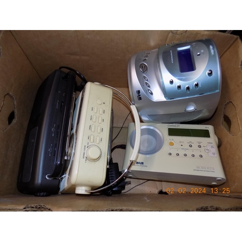 323 - 2 Roberts Radios, Bush Radio with Remote and One Other