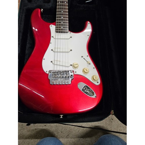 592 - Fender Stratocaster Japan 1986, Metallic Cherry Red/Rosewood.  In full working order