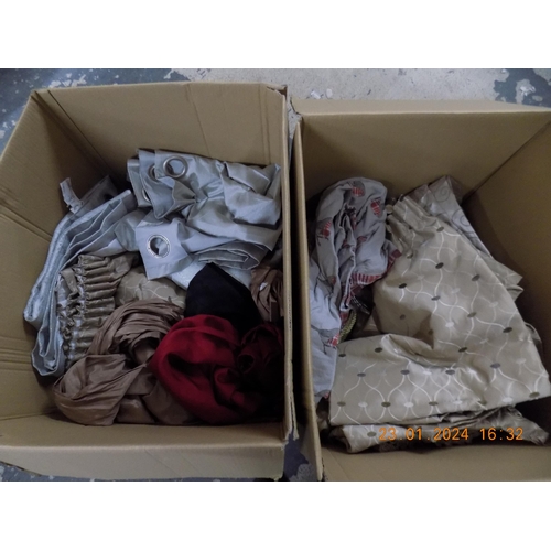 94 - 2 Boxes of Curtains & Bedding