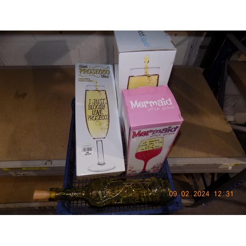 256 - Box of Wine Glasses etc