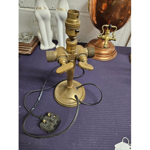 600 - Unusual Brass Lamp