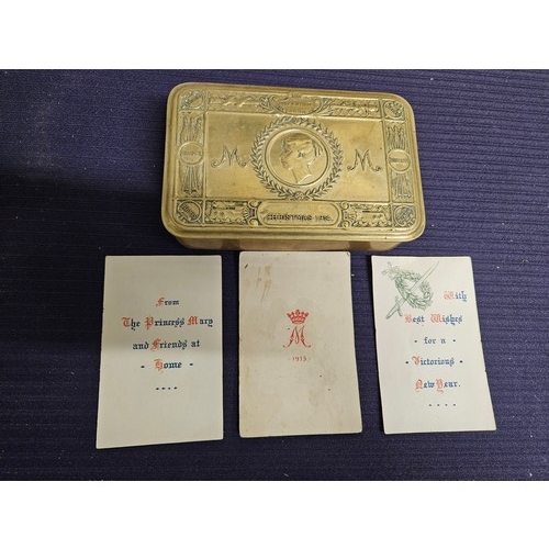 602 - WW1 1914 Princess Mary Christmas Box with Papers