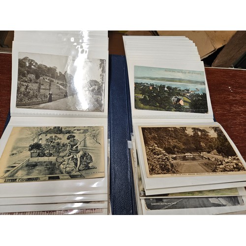 559 - Flip Postcard Album Full of 100+ Vintage early 1900's mainly UK Topographical Postcards with many po... 