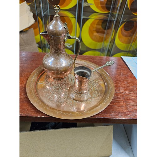 564 - Handmade Copper Coffee Set