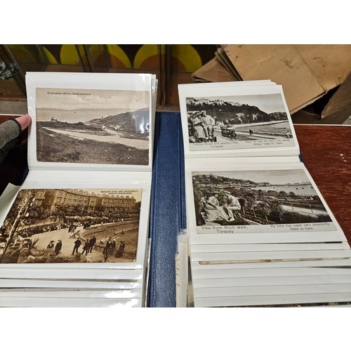 559 - Flip Postcard Album Full of 100+ Vintage early 1900's mainly UK Topographical Postcards with many po... 