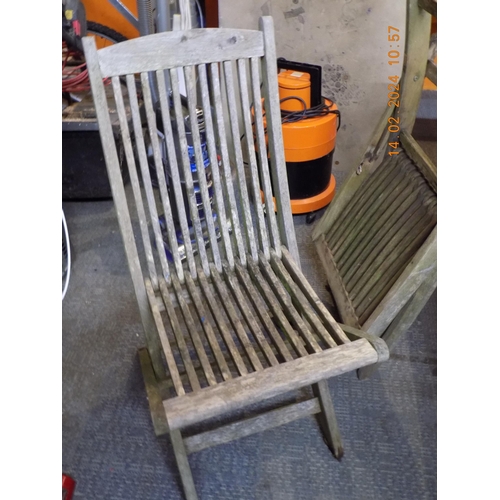 143 - 2 Wooden Garden Chairs