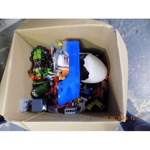 446 - Large Box of Toy Cars, Tracks etc