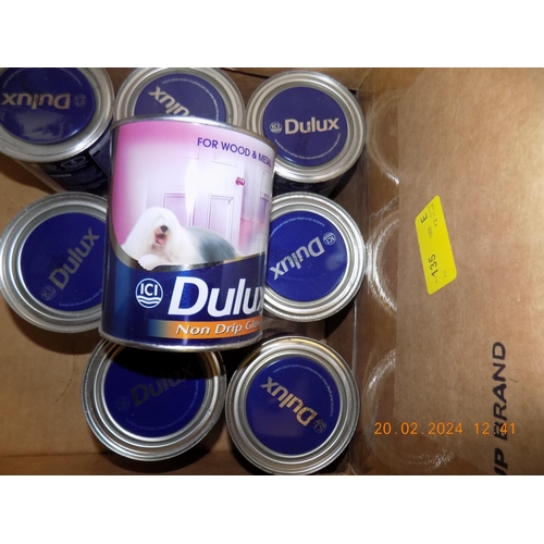 46 - 9 Tins of Wood & Metal Dulux Non Drop Gloss