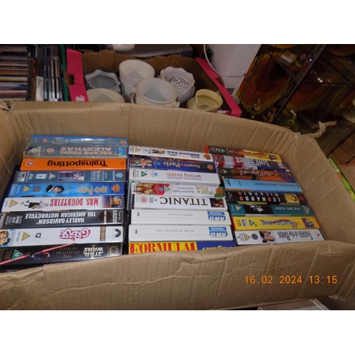 1 - Large Box of VHS Tapes