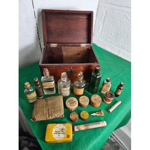 Antique Apothecary Box and Contents