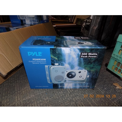 69 - New Boxed Pyle PDWR30W Outdoor Waterproof Speaker System