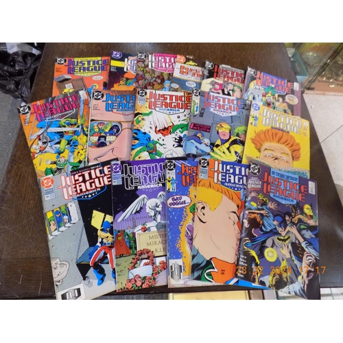 239 - Selection of 16 Original DC Comics from the 1980/1990's 'The Justice League of America', Cult Collec... 