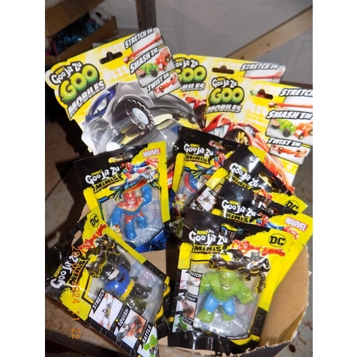 153 - Box of Goo-Jit- Zu Cars and Mini Figures