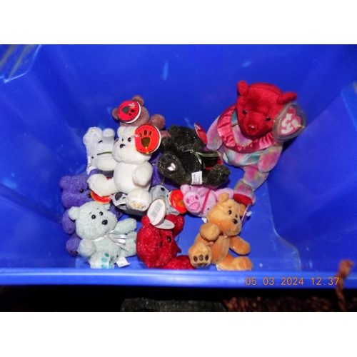 35 - Box of TY and Chubbley Teddies