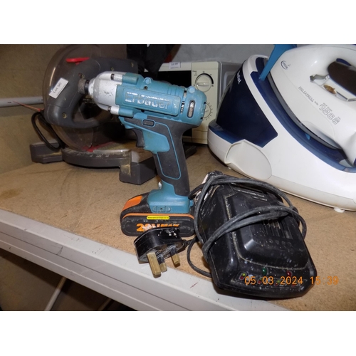 91 - Erbauer 20v Max Lithium Cordless Impact Driver and Charger