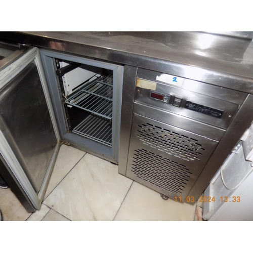 31 - Infrico 3 Compartment Fridge in Working Order - Width: 77 inches, Depth: 28 inches, Height: 32 inche... 