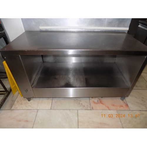 40 - Stainless Steel Food Preperation Table - Width: 53 inches, Depth: 27.5 inches, Height: 33 inches