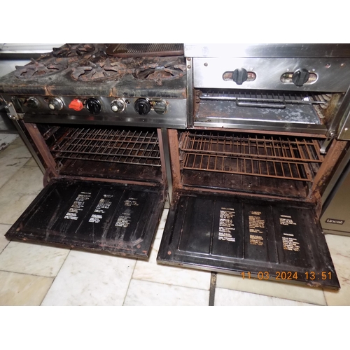 43 - Franklin Chef 2 Shelf Oven, Grill and 6 Burner Hob Untested -  Width: 50 inches, Depth: 30.5 inches,... 