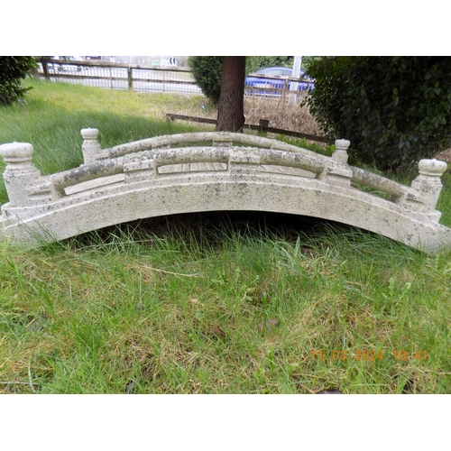 72 - Stone Garden Bridge Ornament - Length: 72 inches, Width: 36 inches, Height: 19 inches