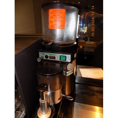 17 - Aristarco Coffee Grinder in Working Order - Width: 8.5 inches, Depth: 14 inches, Height 25 inches