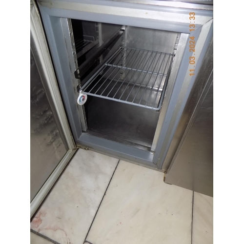 31 - Infrico 3 Compartment Fridge in Working Order - Width: 77 inches, Depth: 28 inches, Height: 32 inche... 