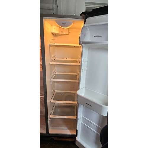 67 - Whirlpool Fridge Freezer in Working Order - Width: 36 inches, Depth: 30 inches, Height: 68.5 inches