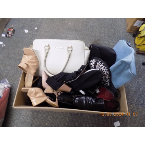145 - Box of Shoes and Handbags