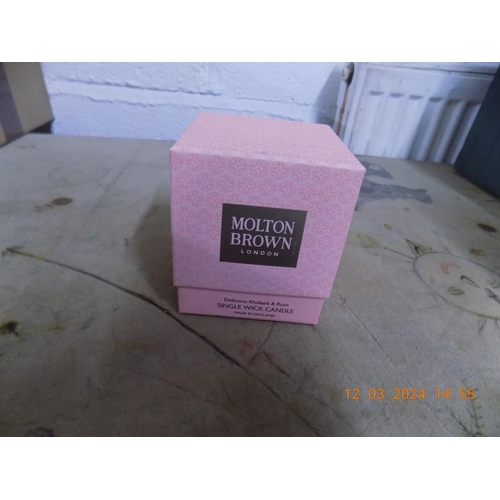 54 - Small Molton Brown Candle Delicious Rhubarb and Rose