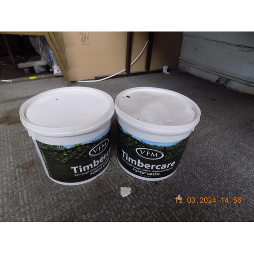 57 - 2 x 5lt Tubs of Timber Care Paint in Forest Green