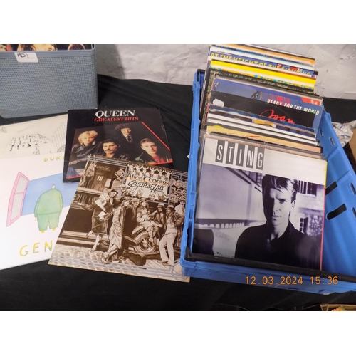 77 - Large Box of Mixed 80's & 90's Vinyl's. Inc Queen, Pink Floyd, Genesis etc