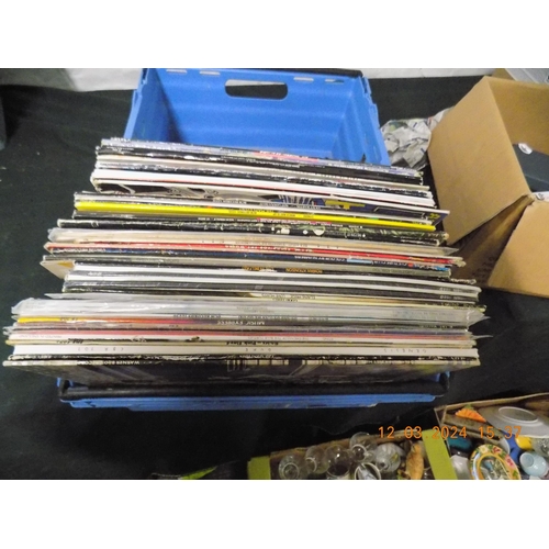 77 - Large Box of Mixed 80's & 90's Vinyl's. Inc Queen, Pink Floyd, Genesis etc