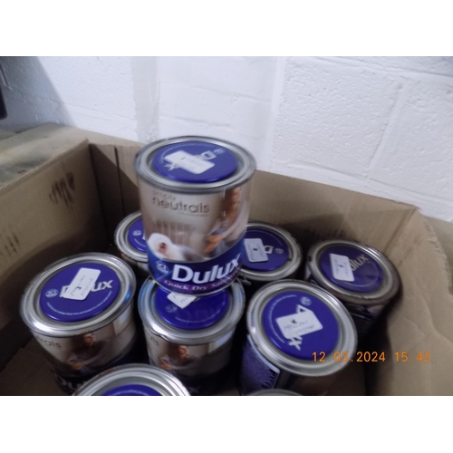 81 - 9 Tins of 750ml Dulux Mellow Mocha Quick Dry Satinwood