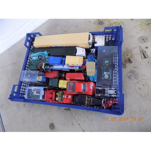 90 - Tray of Toy Vehicles. Inc Corgi some Boxed