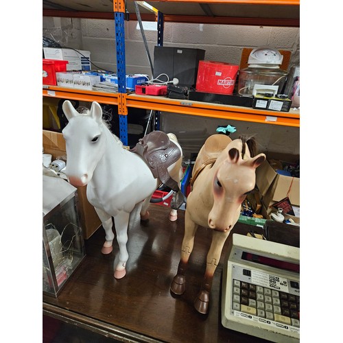 344 - 2 Large Toy Horses