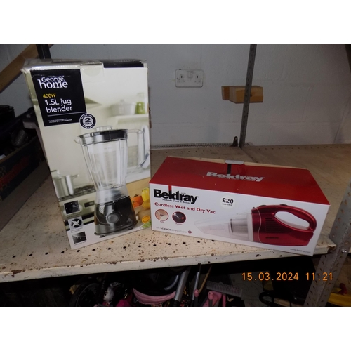 178 - Boxed Blender and Boxed Beldray Cordless Wet & Dry Vac