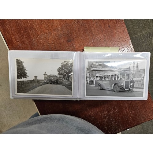 576 - Small Transport Postcard Album Full of  36 Postcard Sized Photos of Buses. Mainly York Area in the 6... 