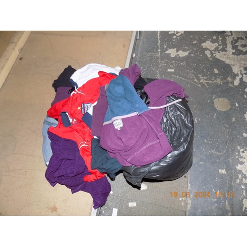 77 - Bin Bag of Clothing Mainly Ladies. Inc Sports Tops