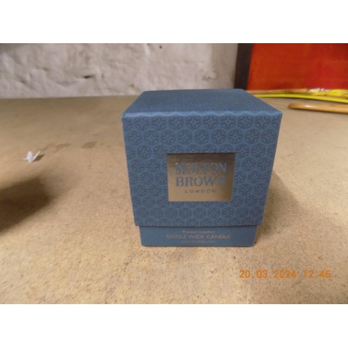 177 - Small Molton Brown Candle Russian Leather