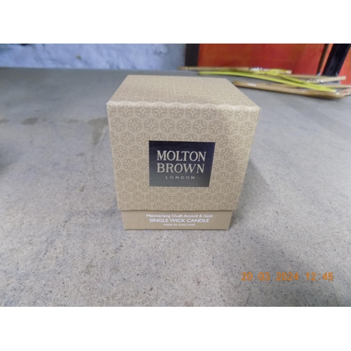 178 - Small Molton Brown Candle Mesmerising Oudh Accord and Gold