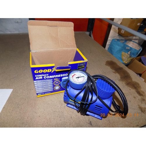 190 - Boxed Goodyear Air Compressor