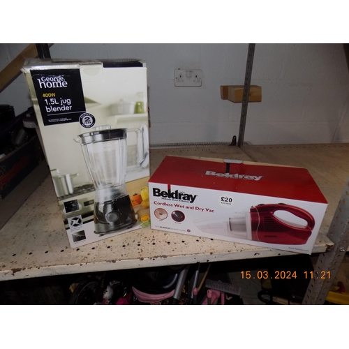 271 - Boxed Blender and Boxed Beldray Cordless Wet & Dry Vac