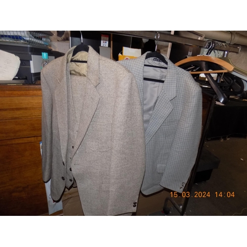 343 - Vintage 3 Piece Woollen Suit and Tweed Jacket