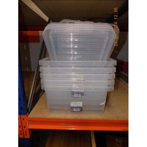 345 - 5 x 10 Litre Storage Boxes with Lids