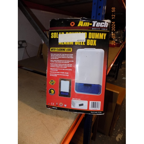 354 - New Boxed AM-Tec Solar Powered Dummy Alarm Bell box