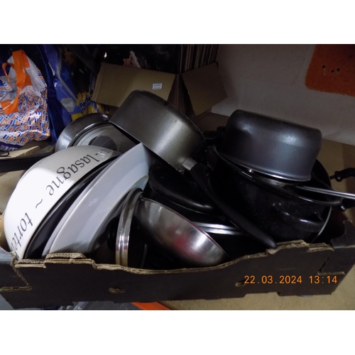 359 - Box of Pans etc