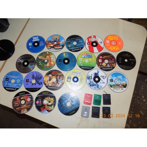 451 - Loose Playstation and Xbox Games and Playstation Memory Cards